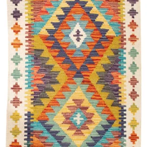 Kelim Teppich - Splash - 84 x 62 cm - mehrfarbig