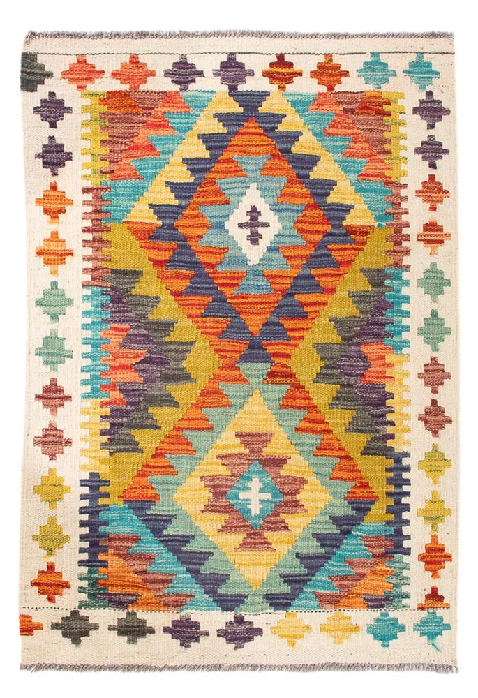 Kelim Teppich - Splash - 84 x 62 cm - mehrfarbig