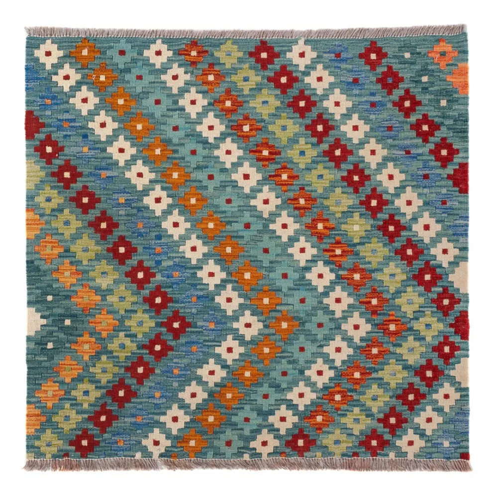Kelim Teppich - Splash - 90 x 88 cm - mehrfarbig