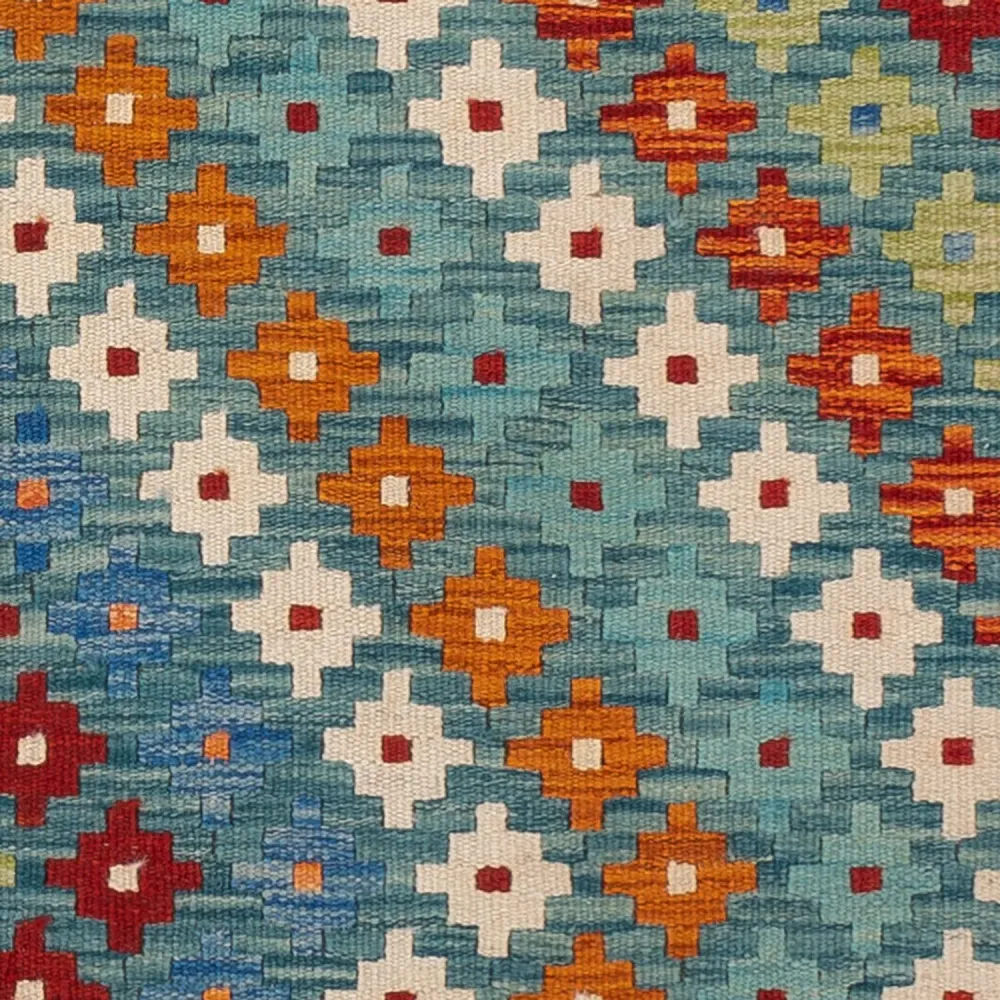 Kelim Teppich - Splash - 90 x 88 cm - mehrfarbig