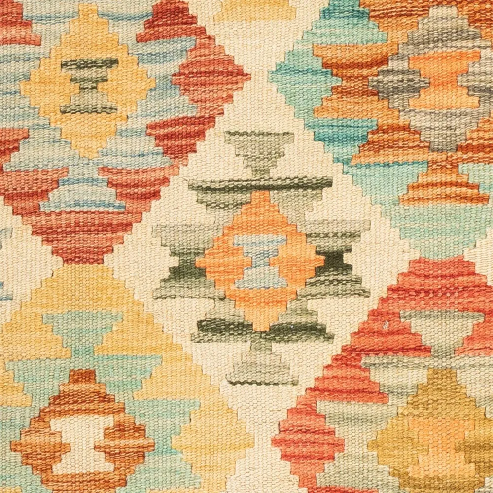 Kelim Teppich - Splash quadratisch - 52 x 50 cm - mehrfarbig