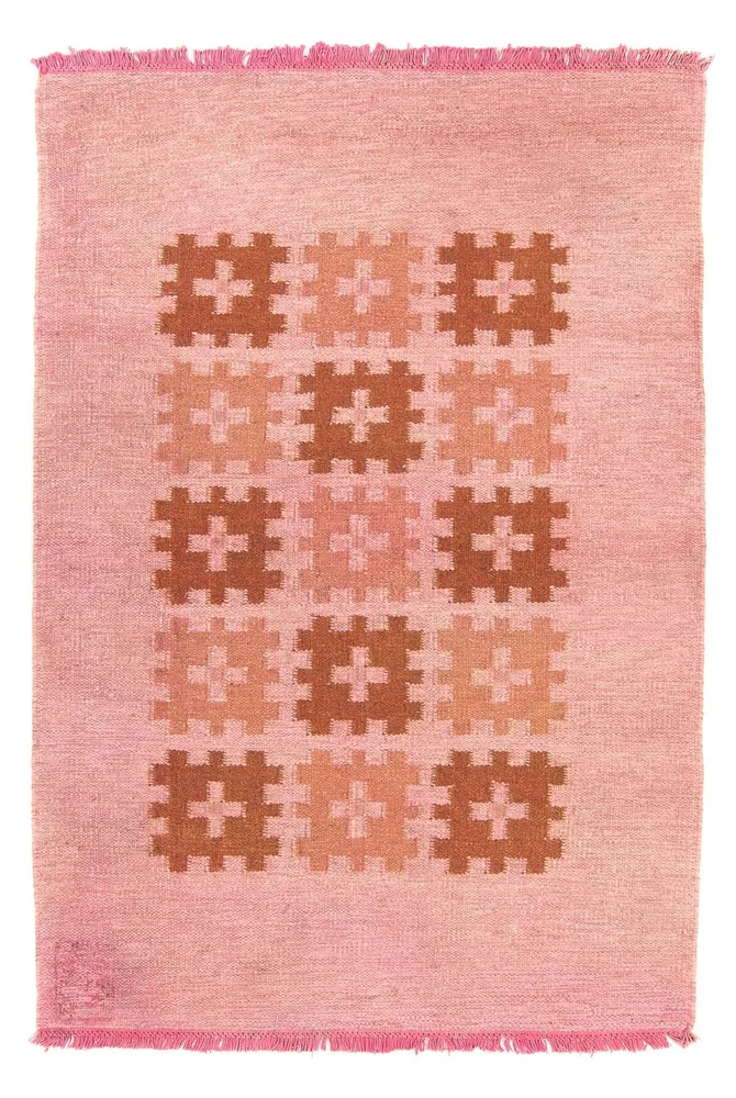 Kelim Teppich - Trendy - 179 x 117 cm - rosa