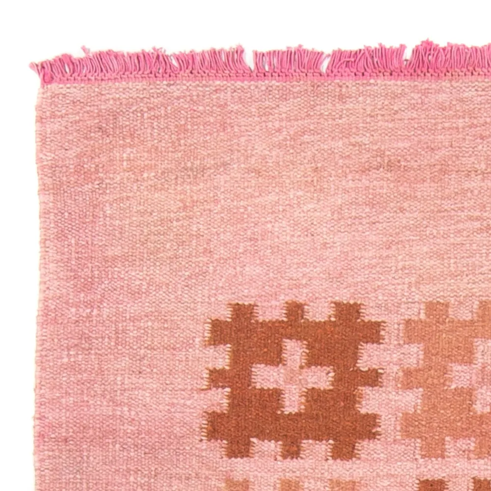 Kelim Teppich - Trendy - 179 x 117 cm - rosa