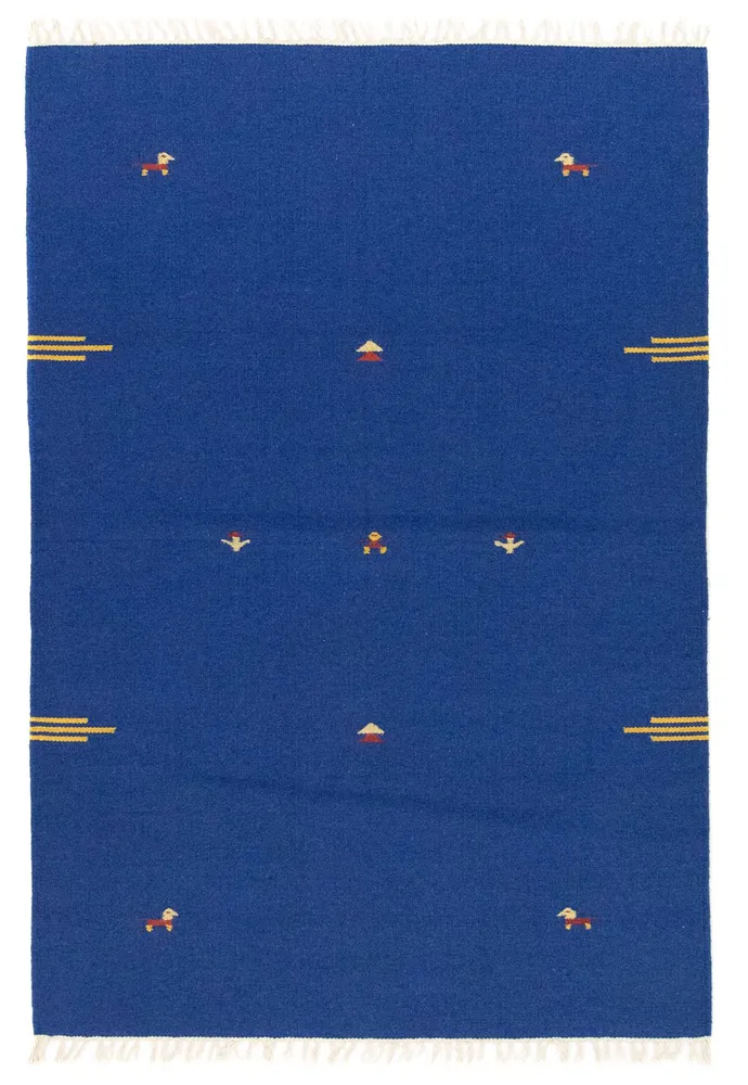 Kelim Teppich - Trendy 180 x 120 cm - blau