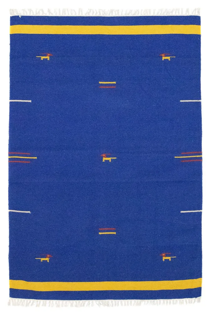 Kelim Teppich - Trendy 180 x 120 cm - blau