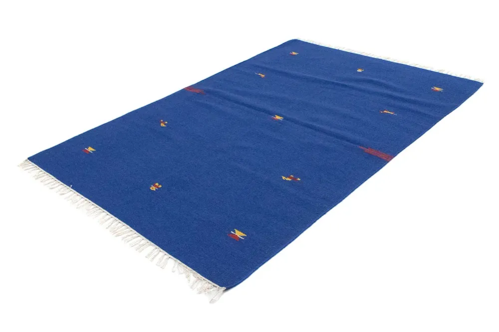 Kelim Teppich - Trendy 180 x 120 cm - blau
