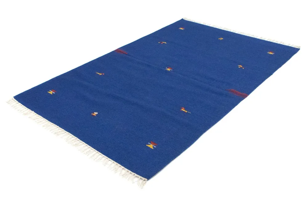 Kelim Teppich - Trendy 180 x 120 cm - blau