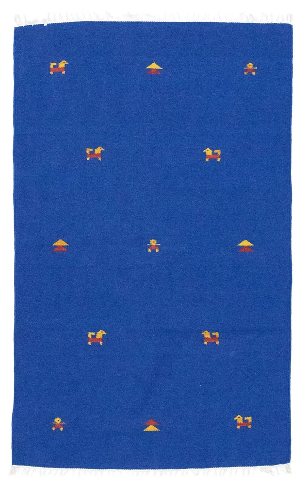 Kelim Teppich - Trendy 180 x 120 cm - blau