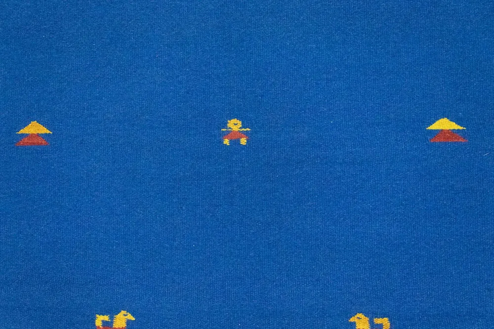 Kelim Teppich - Trendy 180 x 120 cm - blau