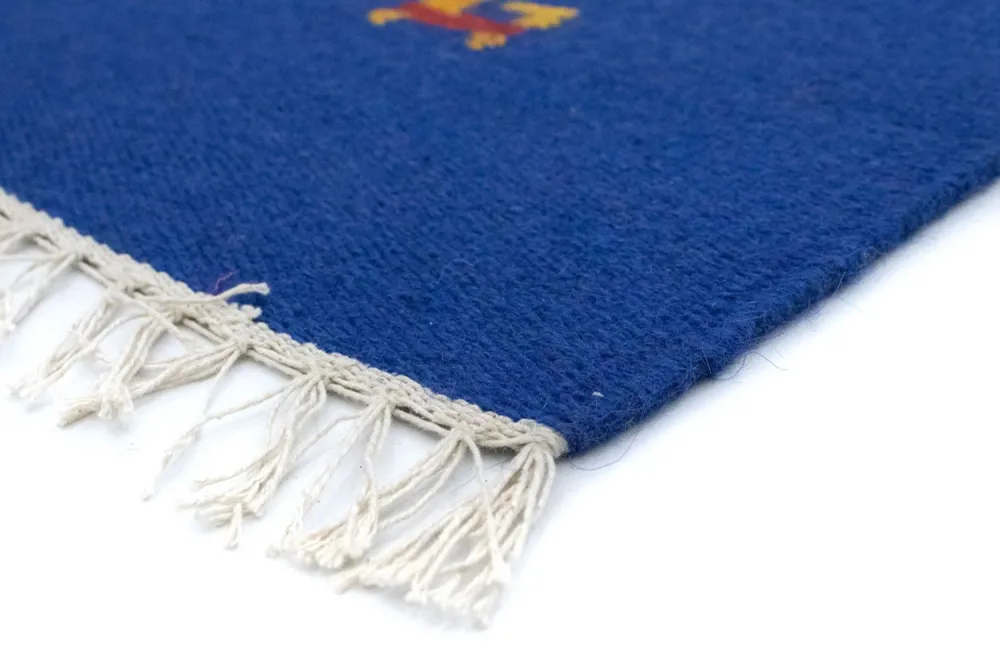 Kelim Teppich - Trendy 180 x 120 cm - blau