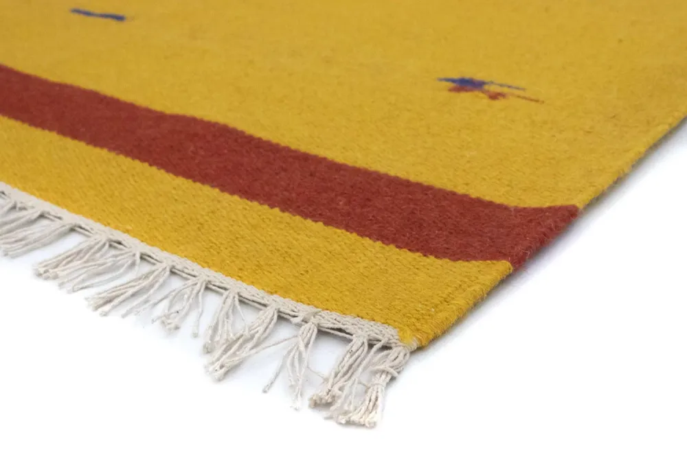 Kelim Teppich - Trendy 180 x 120 cm - gelb
