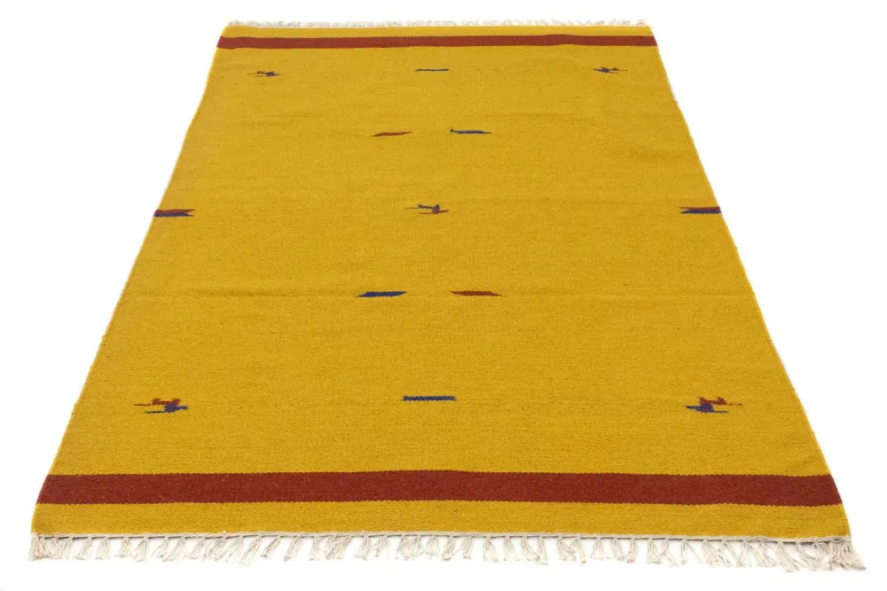 Kelim Teppich - Trendy 180 x 120 cm - gelb