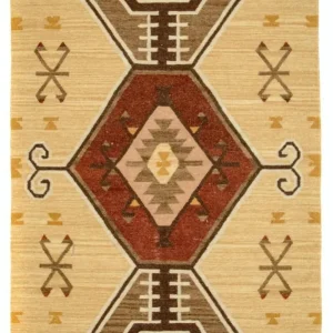 Kelim Teppich - Trendy 187 x 126 cm - gelb