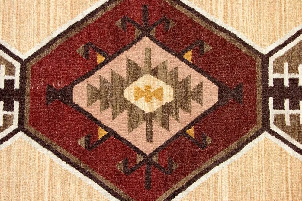 Kelim Teppich - Trendy 187 x 126 cm - gelb