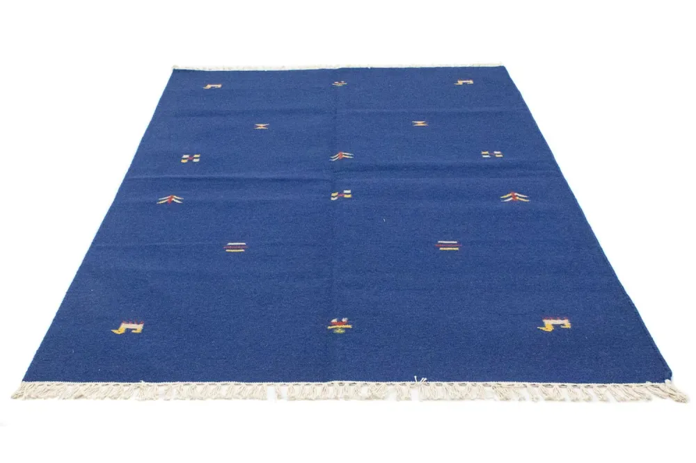 Kelim Teppich - Trendy 200 x 140 cm - blau