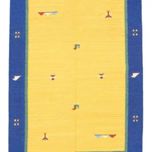 Kelim Teppich - Trendy 200 x 140 cm - gelb