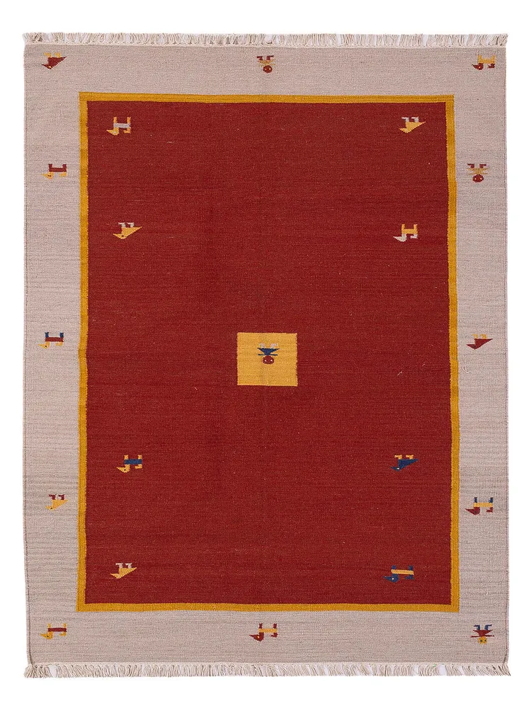 Kelim Teppich - Trendy - 200 x 140 cm - rot