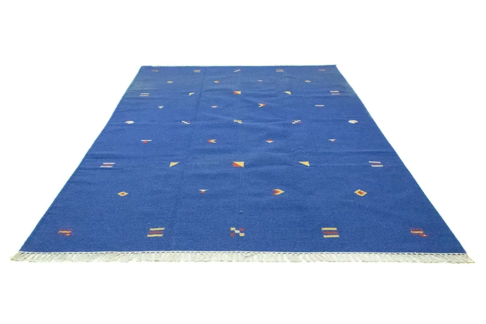 Kelim Teppich - Trendy 300 x 200 cm - blau