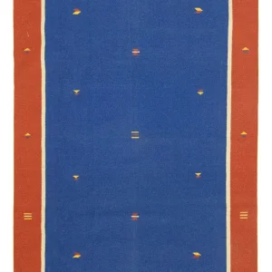 Kelim Teppich - Trendy 300 x 200 cm - blau