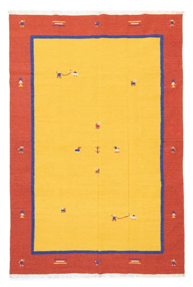 Kelim Teppich - Trendy 300 x 200 cm - gelb