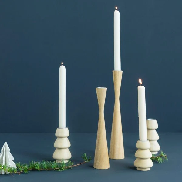 Kerzenhalter gem x-mas tree, grün 9 cm - Kinta