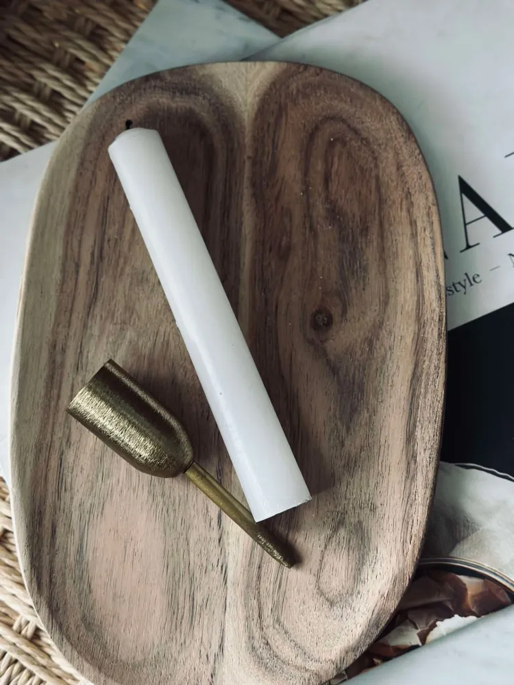Kerzenhalter mit Dorn für Stabkerzen - Gold 1 Stk