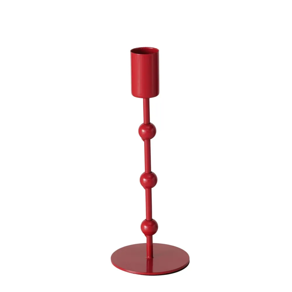 Kerzenleuchter Kimberly 2er Set aus Metall rot