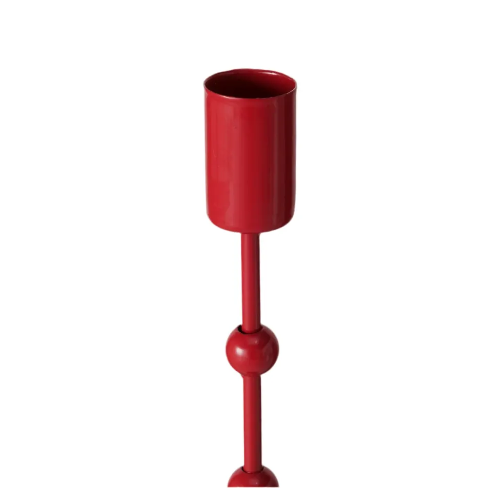 Kerzenleuchter Kimberly 2er Set aus Metall rot