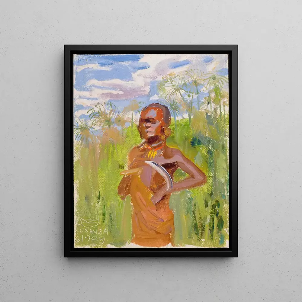 Kikuyu im Schilf des Papyrus - Akseli Gallen-Kallela | Kunstdruck