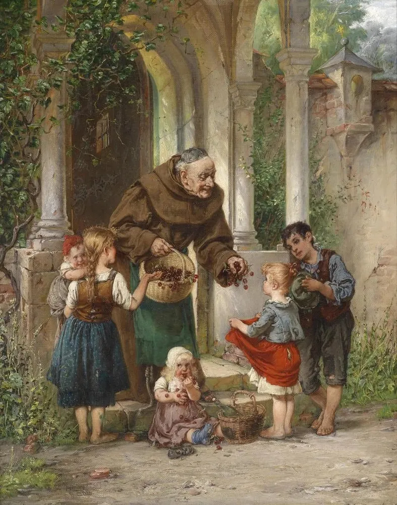 Kinder-Kunstdruck Kirschen - Adolf Humborg | Reproduktion