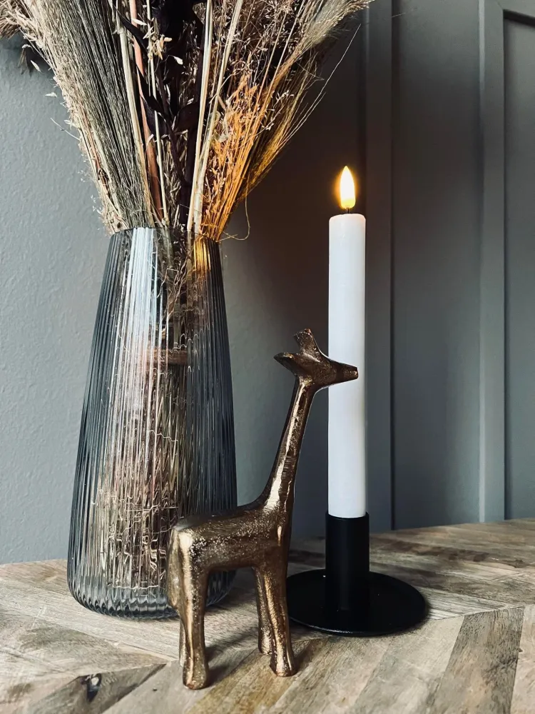 Konische Vase - rauchfarbenes Glas