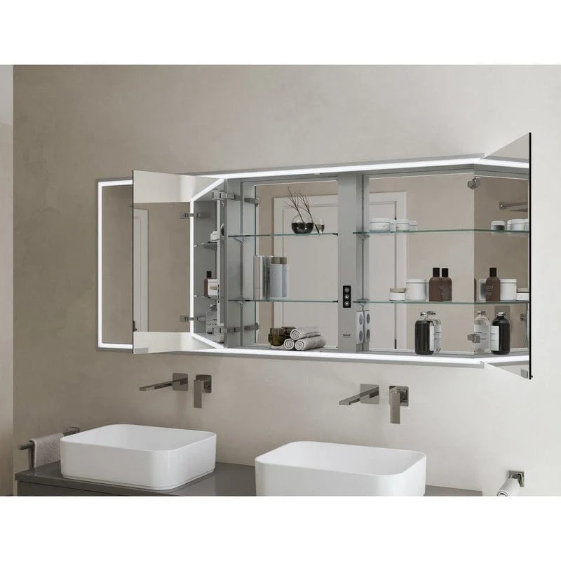KRONENBACH Cube 2.0 Spiegelschrank 160 cm, Unterputz, 3-türig