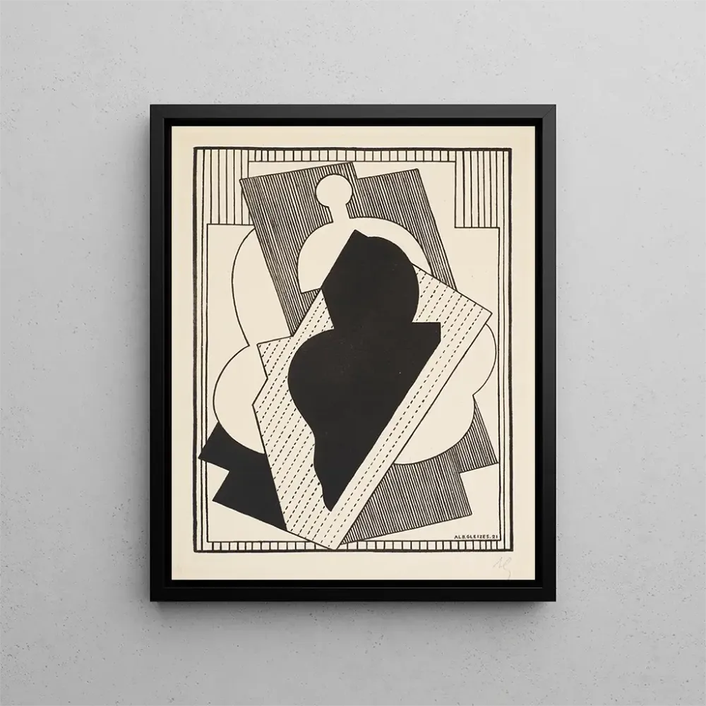 Kubistische Komposition im Zentrum Schwarz - Albert Gleizes | Kunstdruck