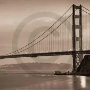 Kunstdruck Alan Blaustein - Golden Gate Bridge II 90x30cm
