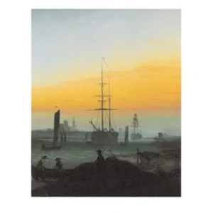 Kunstdruck Caspar David Friedrich - Der Greifswalder Hafen 70x90cm