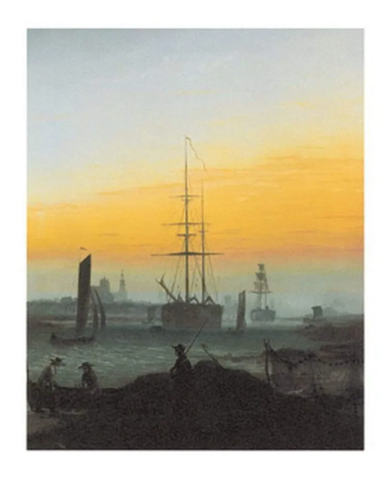 Kunstdruck Caspar David Friedrich - Der Greifswalder Hafen 30x40cm