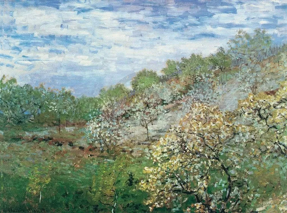 Kunstdruck Claude Monet - Bäume Blüte 80x60cm