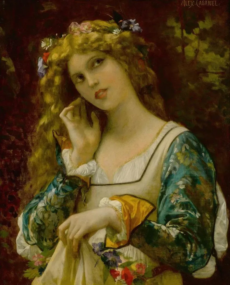 D- Kunstdruck des Gemäldes Écoutant La Voix D'écho - Alexandre Cabanel