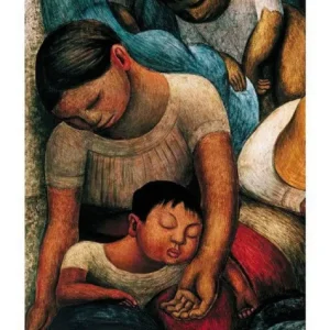 Kunstdruck Diego Rivera - La Noche de Los Pobres 60x80cm