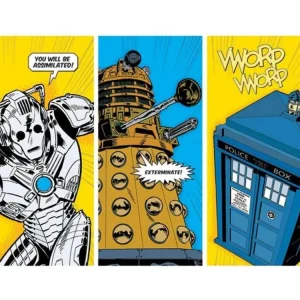 Kunstdruck Doctor Who - Comic Sections 80x60cm