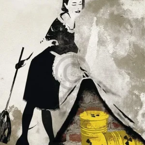 Kunstdruck Edition Street - Behind curtain 50x70cm