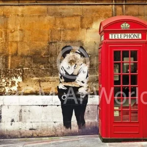 Kunstdruck Edition Street - Red Telephone Box 70x50cm