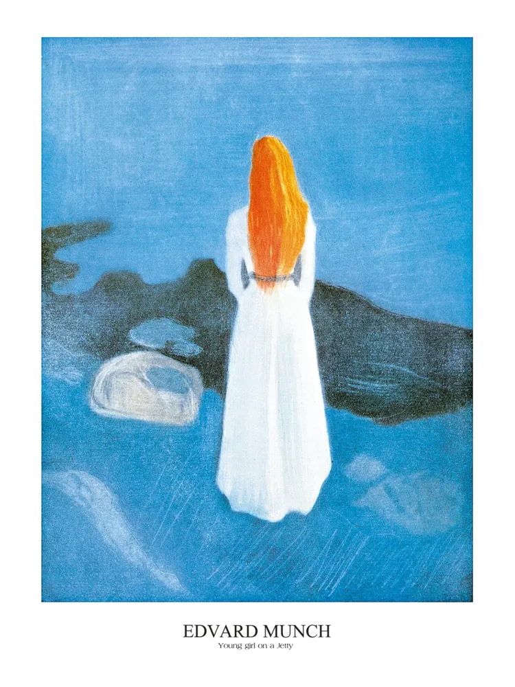 Kunstdruck Edvard Munch - Young girl on Jetty 60x80cm