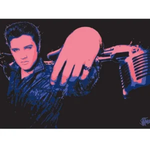 Kunstdruck Elvis Presley - Microphone 40x50cm