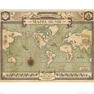 Kunstdruck Fantastic Beasts - Mappa Mundi 50x40cm