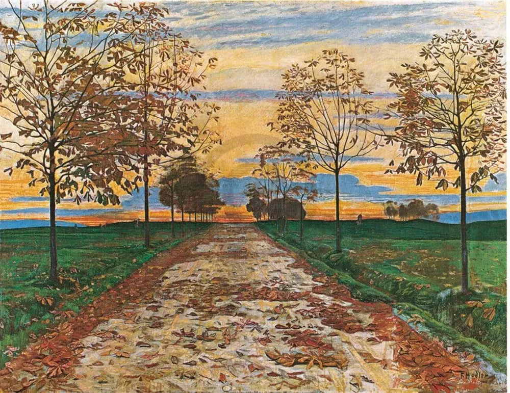 Kunstdruck Ferdinand Hodler - Herbstabend 1892 60x48cm