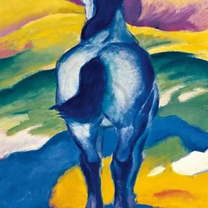 Kunstdruck Franz Marc - Blaues Pferd II 21x29.7cm