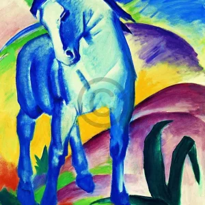 Kunstdruck Franz Marc - Blaues Pferd I 70x90cm
