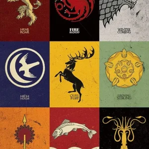 Kunstdruck Game Thrones - Sigils 60x80cm