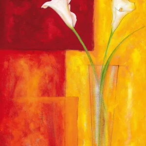 Kunstdruck Günter Gohn - Callas auf warmem Rot 50x60cm